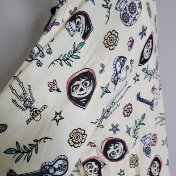 Disney Store Pixar Coco size XS pajama top women stretch skull guitar miguel - Picture 6 of 13